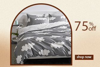 100% COTTON 90''X90'' CLOUDS PATTERN SOFT HYPOALLERGENIC BREATHABLE DUVET COVER PILLOWCASE COMFORTER COVER WITH ZIP CLOSURE