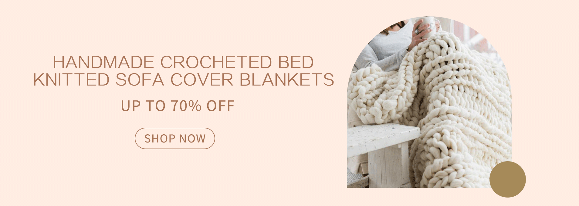 HANDMADE CROCHETED BED KNITTED SOFA COVER BLANKETS 5 COLORS THICK THREAD BLANKET