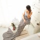 Mermaid Tail Blankets Yarn Knitted Handmade Crochet Mermaid Blanket Kids Throw Bed Wrap