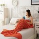 Mermaid Tail Blankets Yarn Knitted Handmade Crochet Mermaid Blanket Kids Throw Bed Wrap