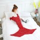 Mermaid Tail Blankets Yarn Knitted Handmade Crochet Mermaid Blanket Kids Throw Bed Wrap