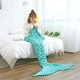 Mermaid Tail Blankets Yarn Knitted Handmade Crochet Mermaid Blanket Kids Throw Bed Wrap