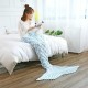Mermaid Tail Blankets Yarn Knitted Handmade Crochet Mermaid Blanket Kids Throw Bed Wrap
