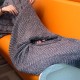 60x160cm 3 Color Yarn Knitting Mermaid Tail Blanket Warm Super Soft Bed Mat Sleep Bag Birthday Gift