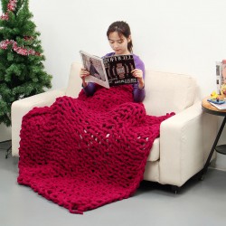 100x120cm Handmade Knitted Blanket Cotton Soft