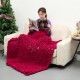 100x120cm Handmade Knitted Blanket Cotton Soft