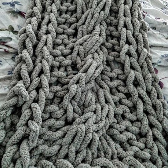 100x120cm Handmade Knitted Blanket Cotton Soft