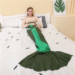 Knitted Owl Mermaid Tail Blankets Sleeping Bag Fleece Cartoon Bedding Shark Mermaid Tail Blanket