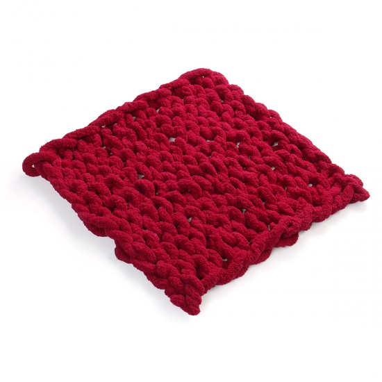 Warm Winter  Handmade Crocheted Bed Knitted Sofa Cover Blankets 5 Colors Thick Thread