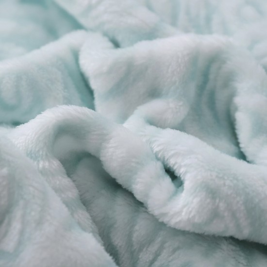 Elegant Rose Stereoscopic Plush Flannel Fleece Warm Soft Blanket  Decor for Cover Sofa Bed Bedspread Winter