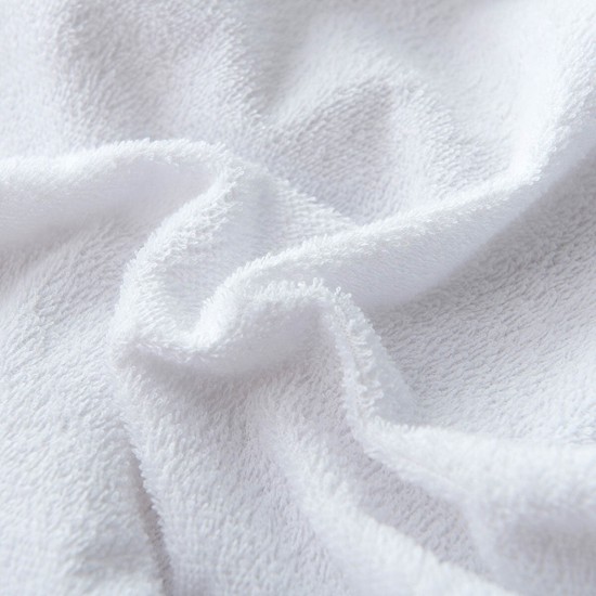 Waterproof Bed Fitted Sheet Cotton Terry Fabric Waterproof Breathable Bed Sheet with Elastic White Terry Mattress Cover Sheet