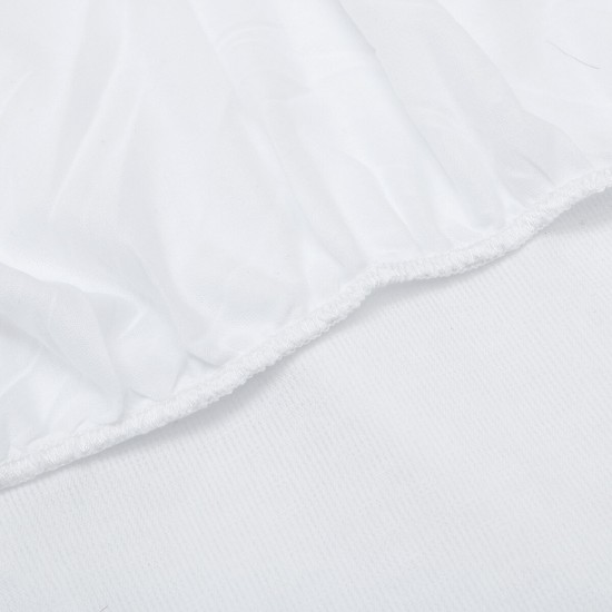 Waterproof Bed Fitted Sheet Cotton Terry Fabric Waterproof Breathable Bed Sheet with Elastic White Terry Mattress Cover Sheet