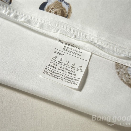4pcs Suit Cotton Conch Predestined Love Printed Thicken Bedding Sets