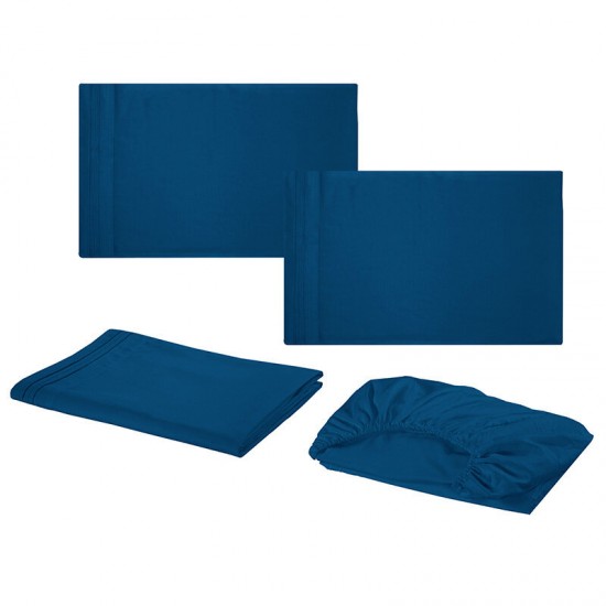 3/4 Peices Polyester Bedding Set Wrinkle Fade Stain Resistant Hypoallergenic Quilt Cover Set