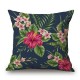 Decorative Throw Pillow Case Fashion Cotton Linen Tropical plant Flowers Grass Cushion Cover
