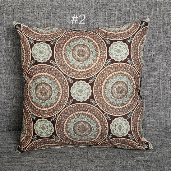 45x45cm Vintage Flower Cotton Linen Throw Pillow Case Waist Cushion Cover Bags Home Sofa Car Decor
