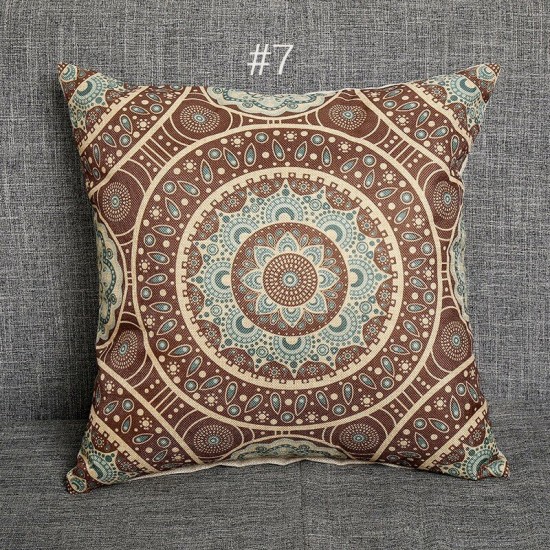 45x45cm Vintage Flower Cotton Linen Throw Pillow Case Waist Cushion Cover Bags Home Sofa Car Decor