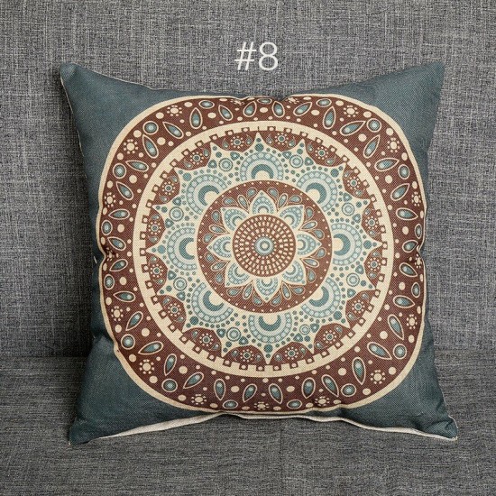45x45cm Vintage Flower Cotton Linen Throw Pillow Case Waist Cushion Cover Bags Home Sofa Car Decor