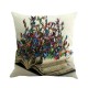 Romantic Beautiful Pillow Cover Butterflies Cotton Linen Cushion Cover Pillow Case