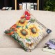 Vintage Flower Cotton Linen Cushion Cover Throw Pillow Case Sofa Home Decor
