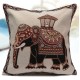 Vintage Elephant Jacquard Pillow Cases Cushion Cover Home Sofa Car Decor