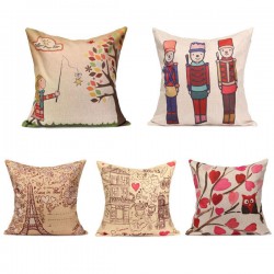 Printing Art Cotton Linen Pillow Case Sofa Car Cushion Cover Home Decor