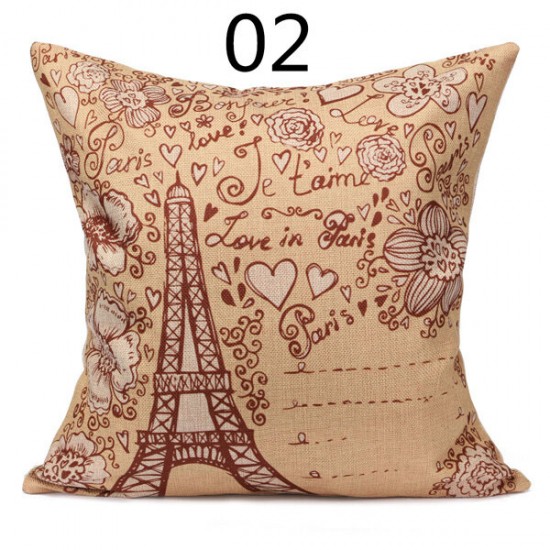 Printing Art Cotton Linen Pillow Case Sofa Car Cushion Cover Home Decor