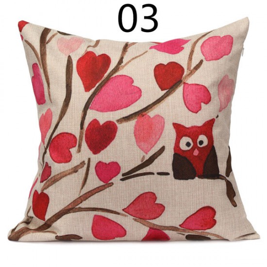 Printing Art Cotton Linen Pillow Case Sofa Car Cushion Cover Home Decor