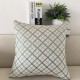Chenille Fabric Sofa Cushion Cover Plaid Throw Pillow Cover Decorative Pillow Case for Car Home