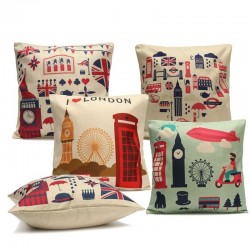 British Style European Traveling Throw Pillows Cases Home Sofa Car Decor Cushion Cover