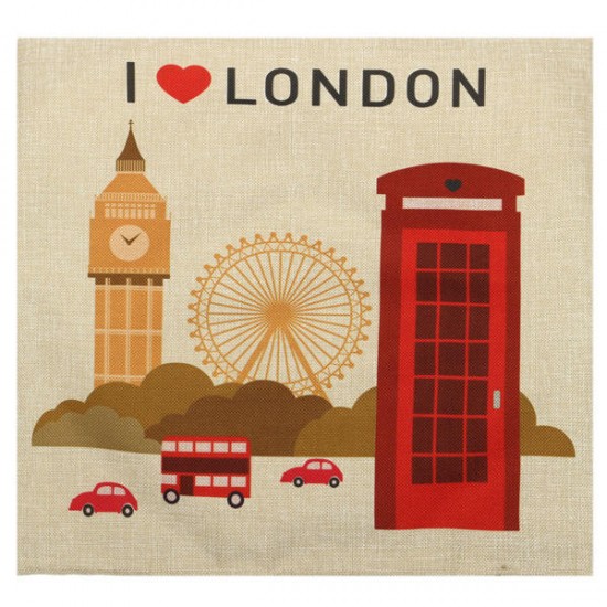 British Style European Traveling Throw Pillows Cases Home Sofa Car Decor Cushion Cover