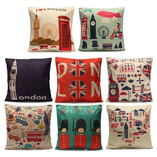British Style European Traveling Throw Pillows Cases Home Sofa Car Decor Cushion Cover