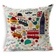 British Style European Traveling Throw Pillows Cases Home Sofa Car Decor Cushion Cover