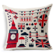 British Style European Traveling Throw Pillows Cases Home Sofa Car Decor Cushion Cover