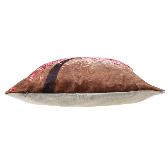 3D Vintage Flower Cotton Linen Pillow Case Waist Cushion Cover Bags Home Car Decor