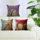 3D Vintage Flower Cotton Linen Pillow Case Waist Cushion Cover Bags Home Car Decor