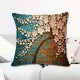 3D Vintage Flower Cotton Linen Pillow Case Waist Cushion Cover Bags Home Car Decor