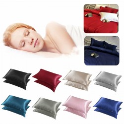 2pcs Silky Soft Pillow Case Bed Cushion Cover Pillowcase Room Home Gift