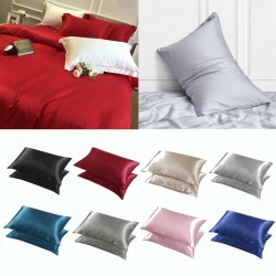 2pcs Silky Soft Pillow Case Bed Cushion Cover Pillowcase Room Home Gift