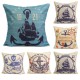 Nautical Series Mediterranean Style Throw Pillow Case Square Home Sofa Cushion Cover