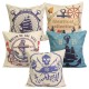 Nautical Series Mediterranean Style Throw Pillow Case Square Home Sofa Cushion Cover