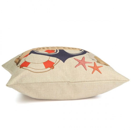 Nautical Series Mediterranean Style Throw Pillow Case Square Home Sofa Cushion Cover