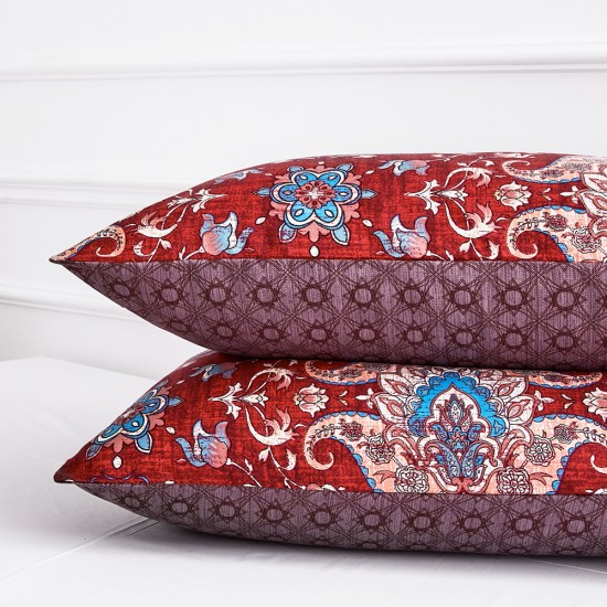 Bohemian King Size Comforter Duvet Cover Set Colorful Floral Boho Bedding Set Bed Sheet & Pillowcase Sets