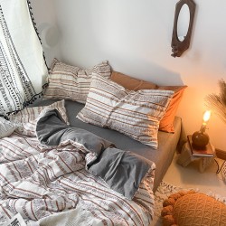Duvet Cover Set Printed 3 Pcs  Ultra Soft Home Decorative Microfiber Comforter Cover with Button Closure and 2 Pillow Shams