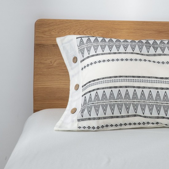 Striped Boho Duvet Cover  3 Pcs Soft Queen White Duvet Cover Comforter Bohemian Aztec Comforter Cover Linen Summer Bedding Set