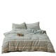 Queen Size Duvet Cover Set Umber 100% Microfiber 3 Pcs Solid Color Ultra Soft Skin-Friendly Comforter Cover Wth Button Closure