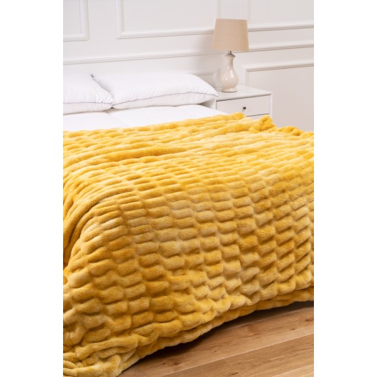 Faux Fur Fluffy Yellow Bedding Duvet Cover Set Down Comforter Quilt Cover Custom 100% Polyester 80 Knitted 1 Pcs 173 * 118 300tc