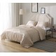 Silky Satin Smooth King size Jacquard Striped Solid Color Duvet Cover Set