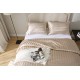 Silky Satin Smooth King size Jacquard Striped Solid Color Duvet Cover Set