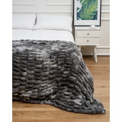 Black Faux Fur Velvet Fluffy Bedding King Size Duvet Cover